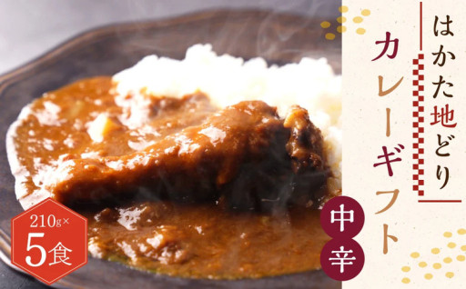 はかた地どり カレー ギフト 計1050g ( 210g×5箱 ) 