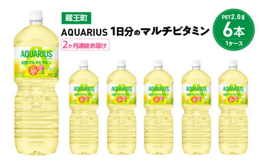 【定期2か月】アクエリアス1日分のマルチビタミン 2L×6本