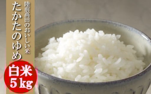 【1～2週間で発送！】 令和6年産 白米 5kg 品種：たかたのゆめ