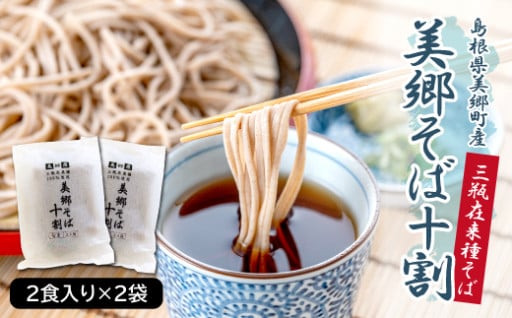 三瓶在来種100％ 美郷そば十割 2食入り×2袋