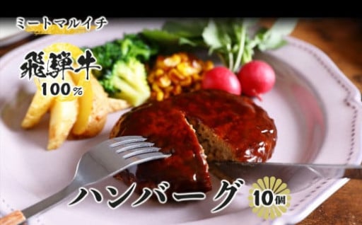 飛騨牛100% ハンバーグ 10個
