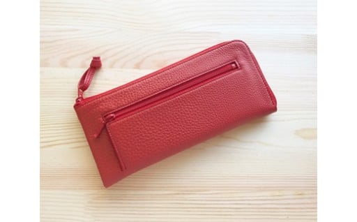 【レッド】フラット札入れ（長財布）