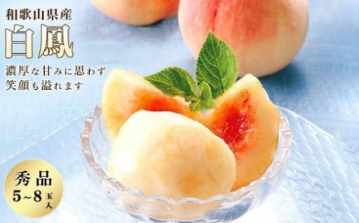 和歌山県産 白鳳 桃 5～8玉入り 秀品 先行予約【2025年6月下旬以降発送】