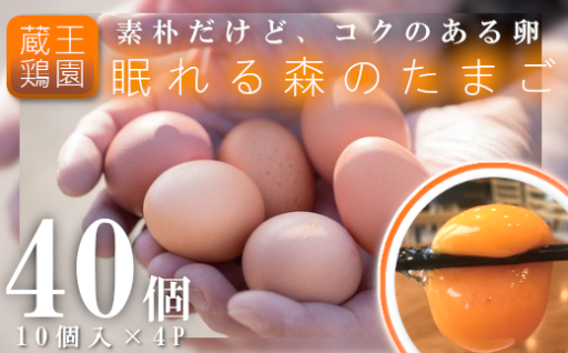 蔵王鶏園こだわりの「眠れる森のたまご」40個
