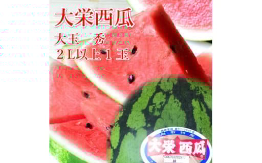 大栄西瓜 1玉（高間商店）※6月中旬～7月中旬頃に順次発送予定
