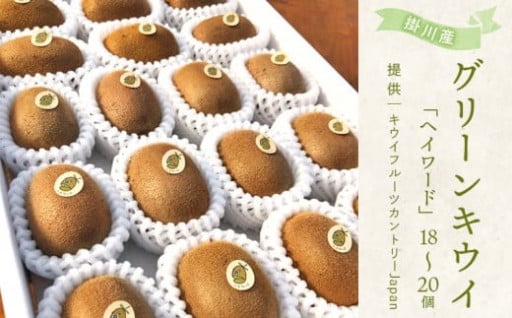掛川産グリーンキウイ「ヘイワード」18～20個(ギフト箱入り)