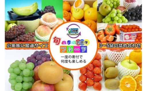 【定期便3回Sサイズ】 フルーツ セット 定期便 ( 約3 ～ 5品 × 3ヶ月 ) 