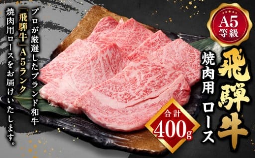 飛騨牛 A5等級 焼肉用 （ ロース 400g）