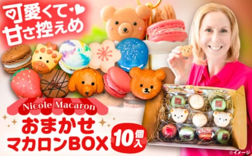 ＼甘さひかえめ、恋に落ちるマカロン／おまかせ マカロンボックス 10個入り