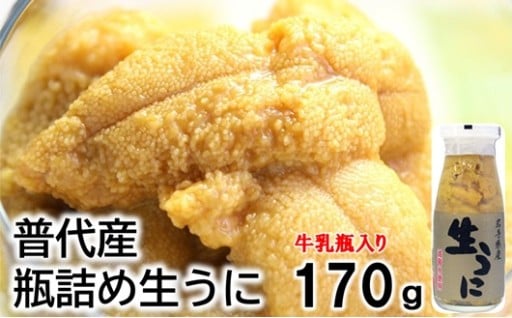 【厳選】 天然生うに 牛乳瓶詰め１本 170g