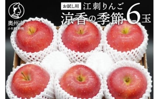 【チョイス限定】お試し用 江刺りんご「涼香の季節」6玉 冷蔵配送 離島配送不可 [AQ092]