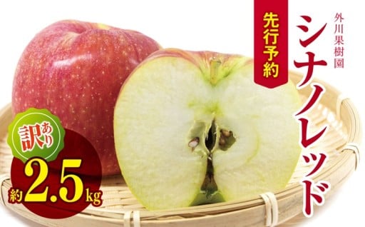 【2025年先行予約】外川果樹園 訳あり シナノレッド 約2.5kg