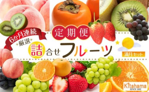 旬を見極めた 厳選フルーツ詰め合わせ （満月セット） 定期便6か月連続コース！