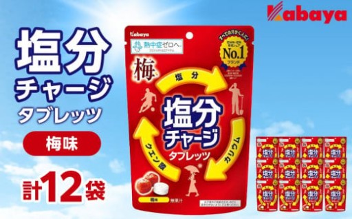 カバヤ　塩分チャージタブレッツ 梅味 12袋