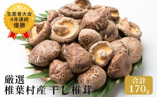 【厳選】椎葉産 干し椎茸 170g 