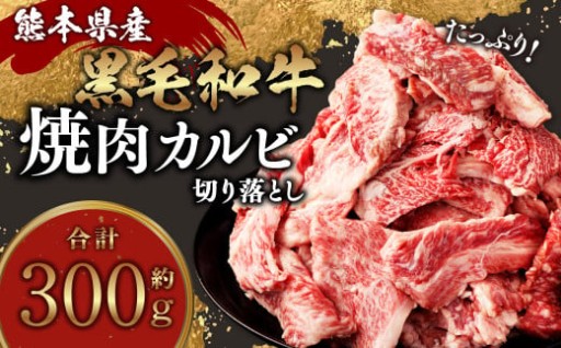 熊本県産黒毛和牛 焼肉 カルビ 切り落とし 約300g(1パック)