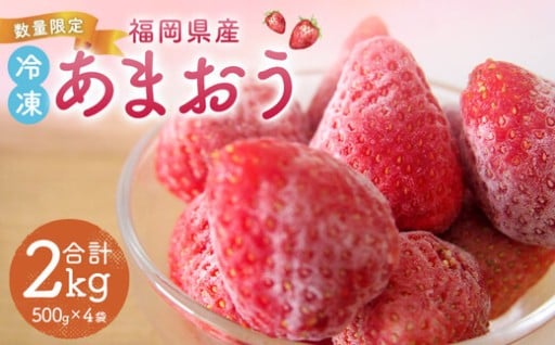 福岡県産 あまおう 冷凍 約2kg 500g×4袋 