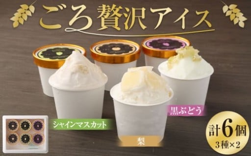 【残りわずか！】ごろ贅沢 アイス 3種 計6個入り