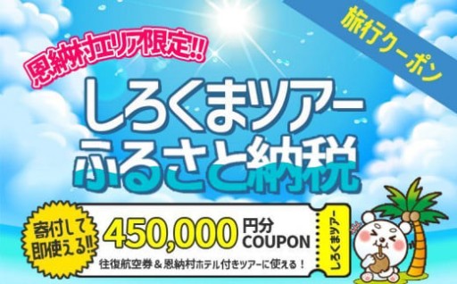 恩納村しろくまツアーWEB旅行クーポン45万