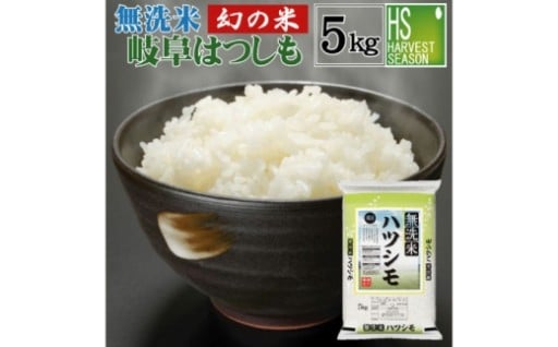 ＼美濃の希少種！／無洗米 はつしも 5kg お米