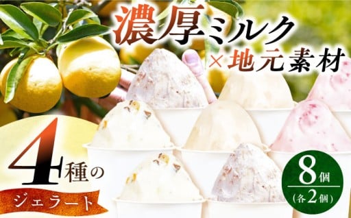 平戸の素材を贅沢に！特製ジェラート4種セット