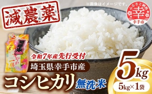 【無洗米】先行受付 令和7年産 開運米 コシヒカリ（減農薬）5kg