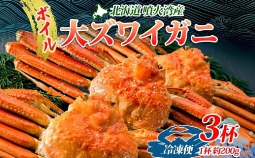 噴火湾産のボイルズワイガニの受付開始！