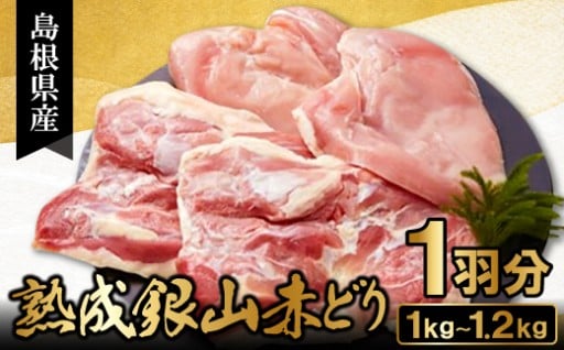 【熟成】地鶏の銀山赤どり🐓精肉（１羽分）