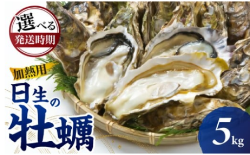 ＜先行受付スタート＞《★選べる発送時期★》日生 牡蠣 5kg🦪