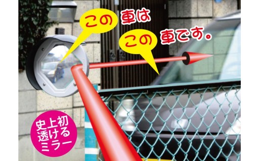 ガレージから車を出す時の安全確認用ミラーです。