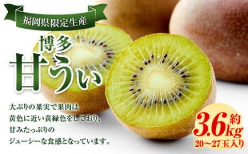 福岡県産 博多甘うぃ 約3.6kg (20玉～27玉入り) 【2025年10月下旬～11月下旬発送】