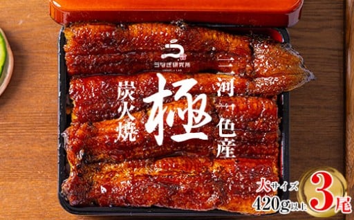 ✨８月限定！特別提供✨三河一色産うなぎ蒲焼大3尾(420g以上)