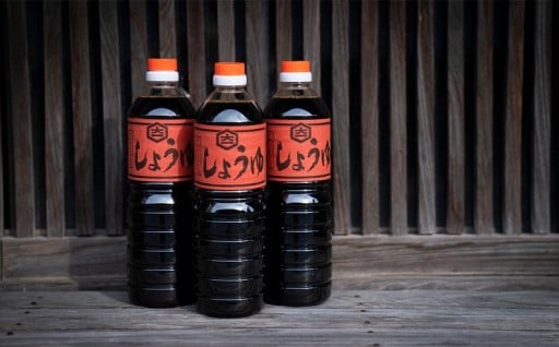 合成保存料不使用・大仲屋本店の濃口醤油1L×3本