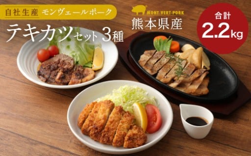 熊本県産モンヴェールポーク 3種類テキカツセット