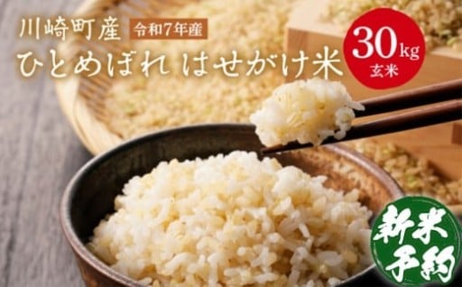 川崎町産ひとめぼれ　はせがけ米　玄米30kg