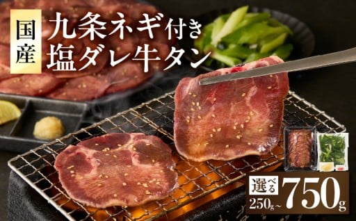 「京都人気焼肉店」貴重！塩ダレ国産牛タン 九条ネギレモン付き 選べる250g～500g