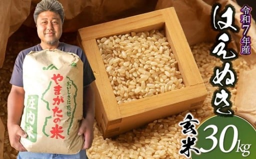 【令和7年産先行予約】 はえぬき 玄米（庄内米）30kg