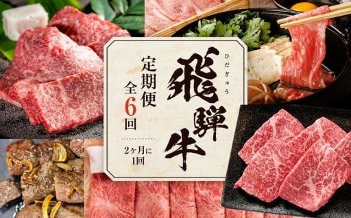 【飛騨牛 定期便】＜全6回＞2ヶ月に1回お届け 牛肉（ステーキ / 焼肉 / しゃぶしゃぶ / すき焼き）