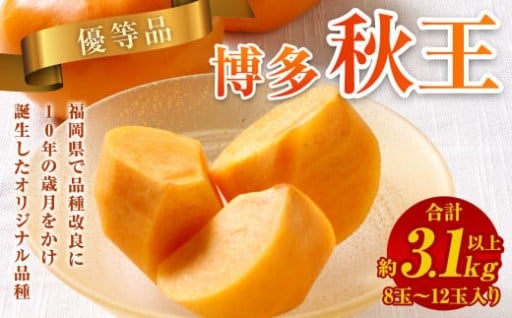 【優等品】福岡県産 博多 秋王 約3.1kg以上 (8玉～12玉入り)