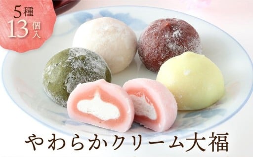 やわらかクリーム大福 5種13個 