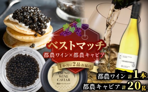 【宮崎県都農町】＼💯ベストマッチ💯／都農ワイン&都農キャビアセット✨