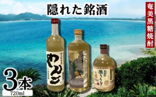 奄美黒糖焼酎　隠れた銘酒3本セット（720ml×3本）