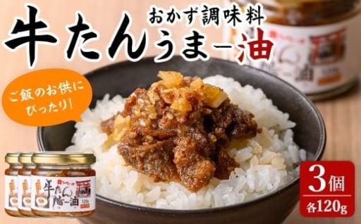 牛タンうまー油 計360g (120ｇ×3個)