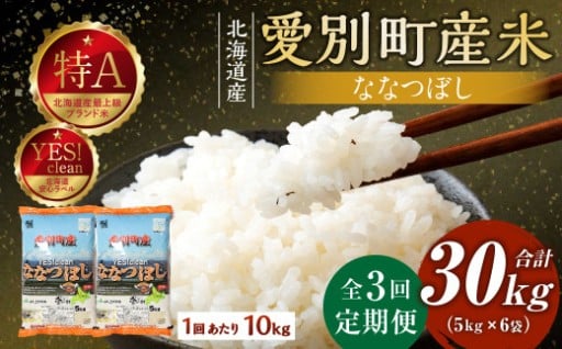 愛別町産米（ななつぼし5kg×2袋）3ヶ月定期配送