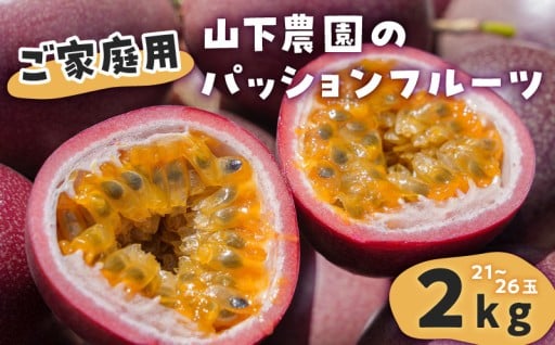 ＼🔖先行予約受付中／【ご家庭用】山下農園のパッションフルーツ2kg【6月上旬～7月上旬発送】
