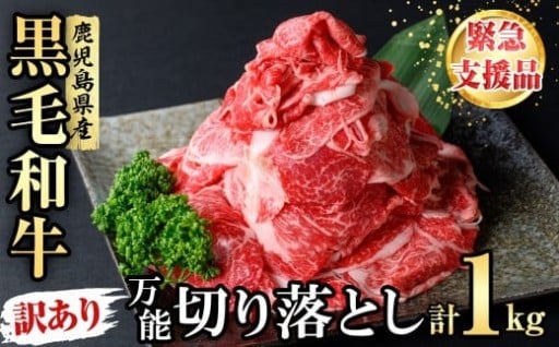 【訳あり】黒毛和牛万能切り落とし肉 計1kg