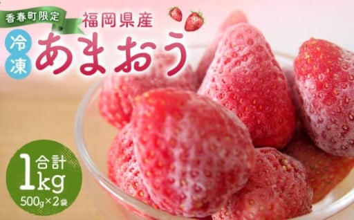 【香春町限定】 福岡県産 あまおう 冷凍 約1kg (500g×2袋) 特別栽培 【 数量限定 】