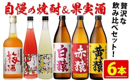 焼酎・果実酒飲み比べセット(計6本) 