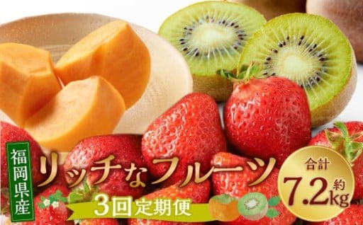 福岡のリッチなフルーツ 3回 定期便