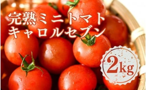 ［先行予約］完熟 ミニトマト 2kg 果物のような甘さと美味しさキャロルセブン｜ミニトマト キャロルセブン 糖度